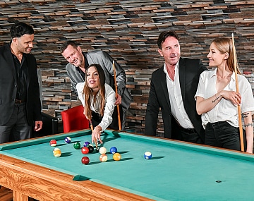 Private HD porn video: DP orgy on the pool table, with Angelica Heart and Tiffany Tatum